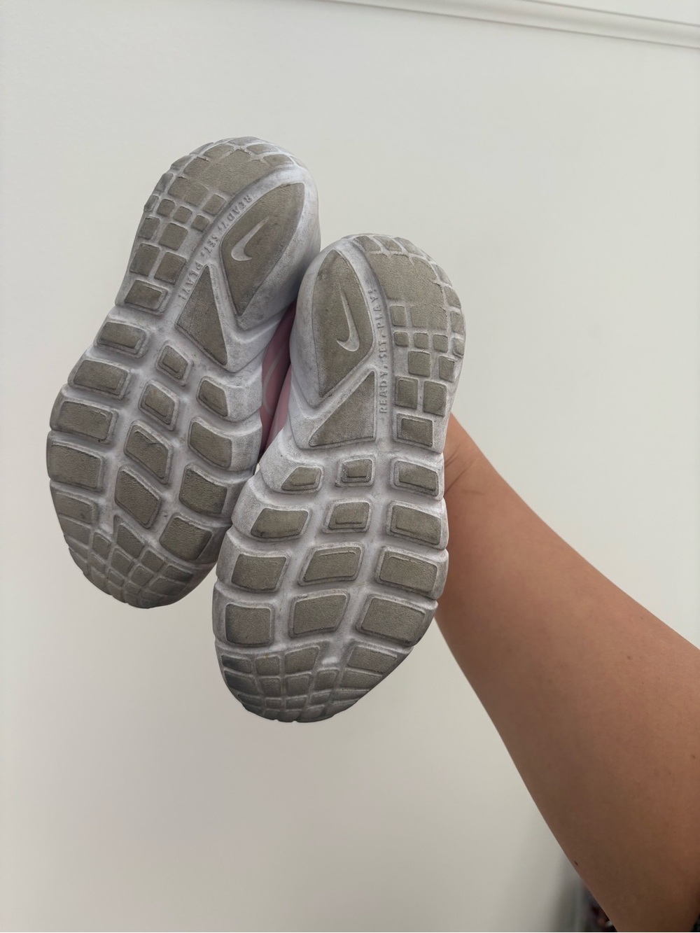 Nike Girls Pink & Light Gray Slip-On Athletic Sneakers - Picture 6 of 7